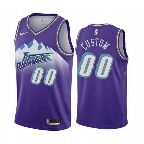 Men & Youth Customized Utah Jazz Purple 2019-20 Hardwood Classic Edition Stitched Nike Jersey